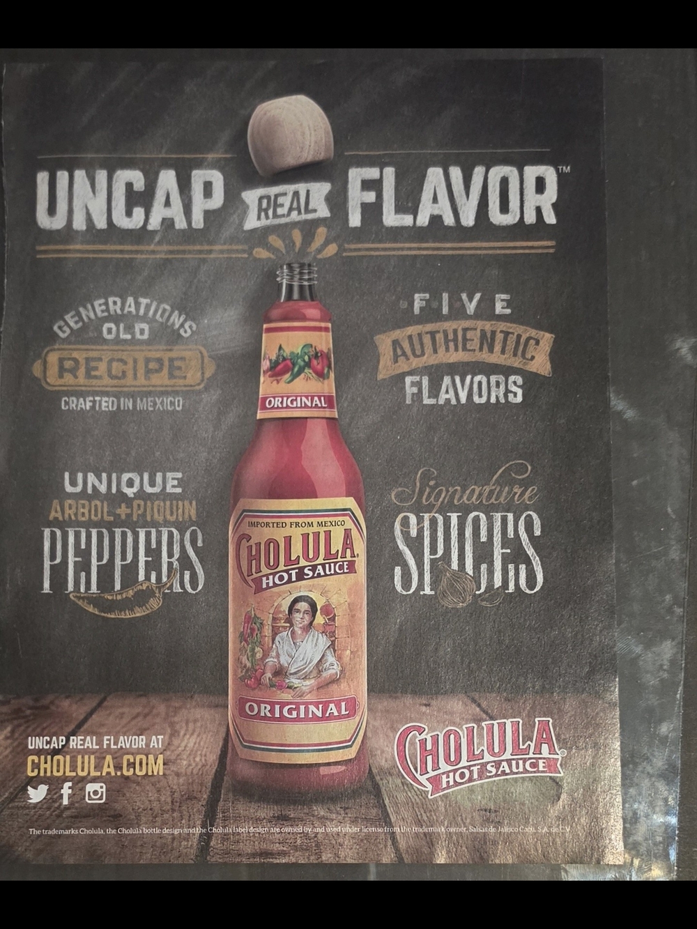 Cholula Original Hot Sauce Bottle - Red